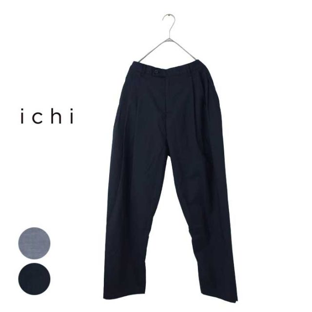 イチ レディース パンツ ichi 230715 タックパンツ カジュアル シンプル (231214)