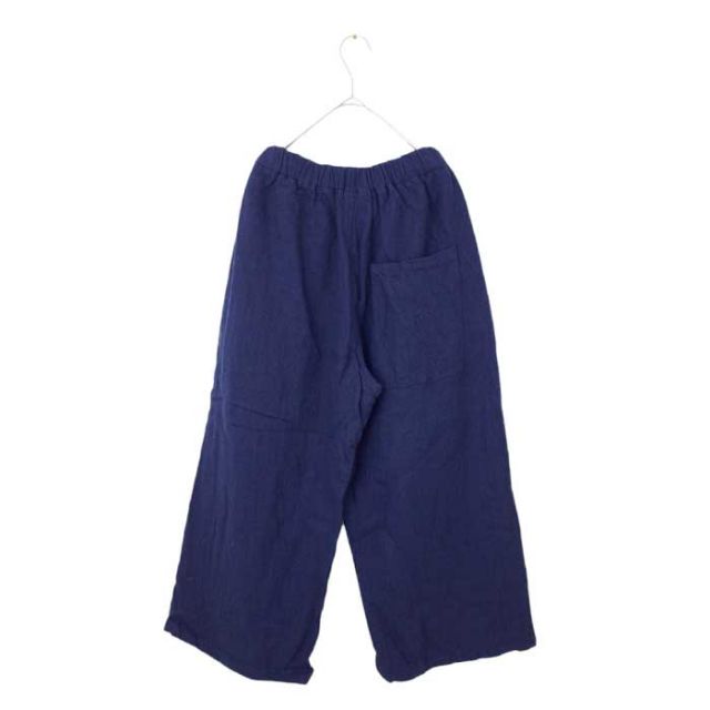 イチ ichi ネップツイルパンツ ワイド レディース リネン コットン ネイビー ベージュ 春夏 フリーサイズ 231128 (240317)