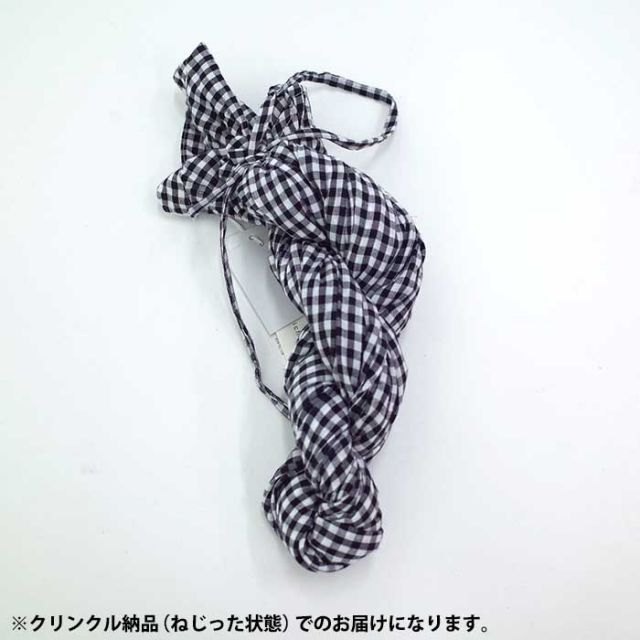 イチ レディース シャツ ICHI 231222 インド製コットン SH ギンガムチェック ブラック コットン フリーサイズ (240421)