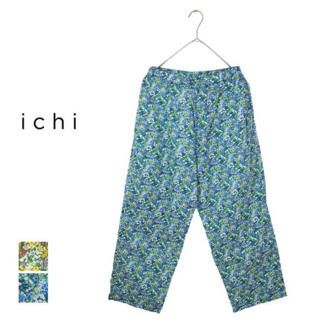 イチ シャツ レディース ichi 240117 花柄プリント パンツ コットン 春夏 イージーパンツ フリーサイズ (240522)