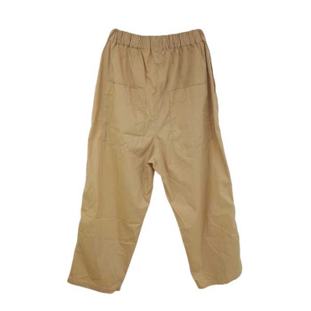 イチ パンツ ichi レディース 240514 C/N ポプリン PANTS ウエストゴム ベージュ ブラック フリーサイズ コットン ナイロン イージーパンツ (241023)