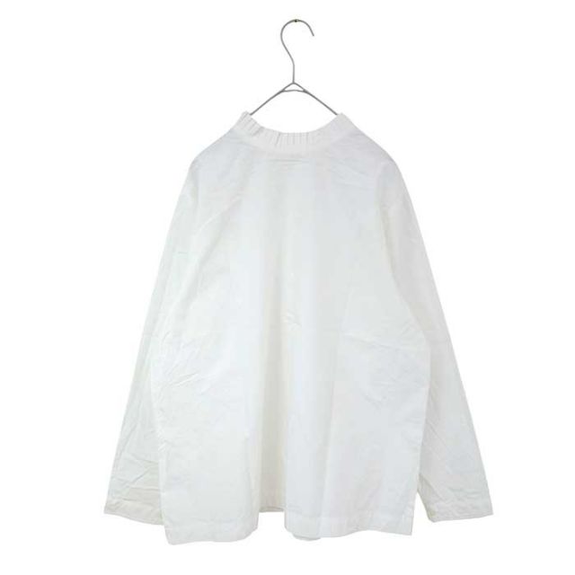 イチ シャツ レディース ichi 240603 50's タイプライター 2WAY LONG SHIRT コットン 無地 長袖 ブラウス フリーサイズ ブラウン ブラック ホワイト (241030)