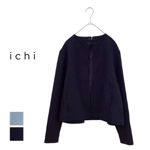 イチ ジャケット ICHI 240626 ナチュレミア イージーケア UVカット JACKET フォーマル ビジネス フリーサイズ ブラック グレー (241107)
