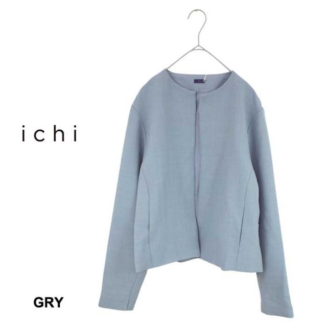 イチ ジャケット ICHI 240626 ナチュレミア イージーケア UVカット JACKET フォーマル ビジネス フリーサイズ ブラック グレー (241107)