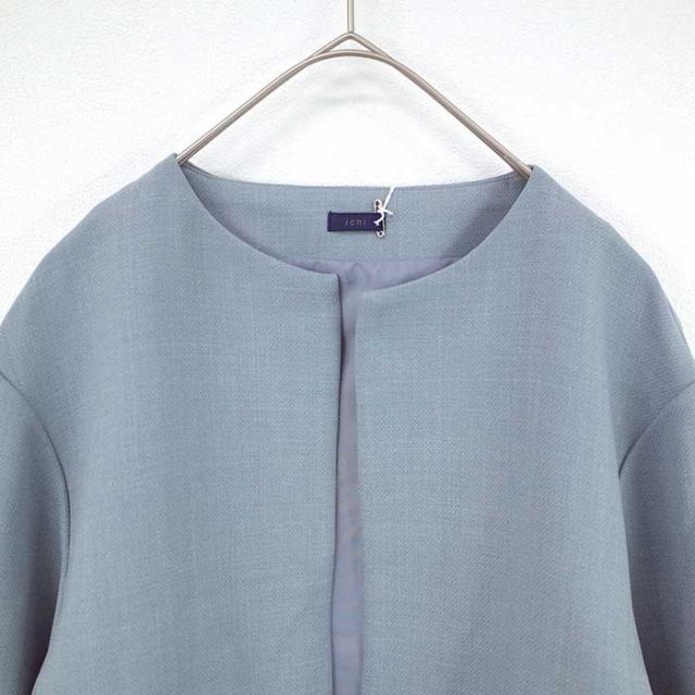 イチ ジャケット ICHI 240626 ナチュレミア イージーケア UVカット JACKET フォーマル ビジネス フリーサイズ ブラック グレー (241107)