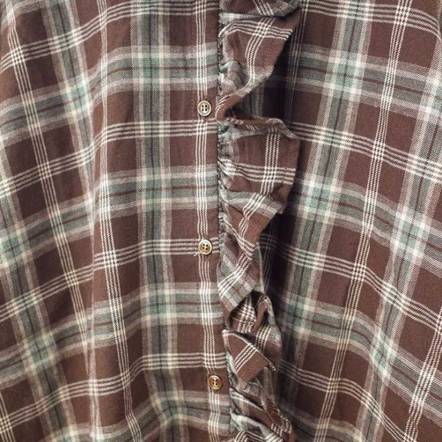 ICHI コットンビエラチェック BLOUSE