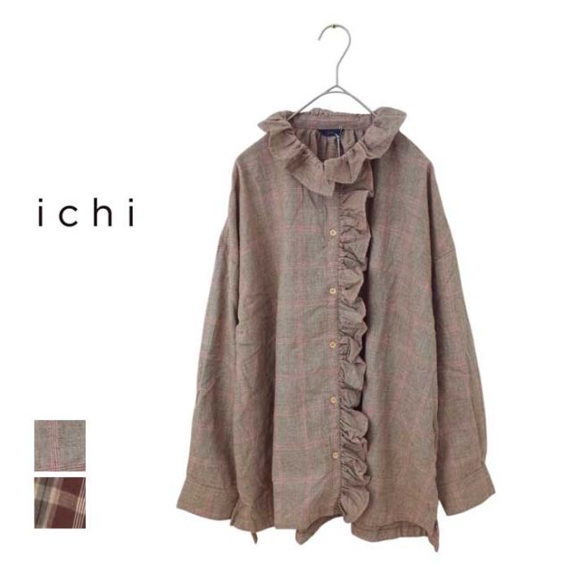 ICHI コットンビエラチェック BLOUSE