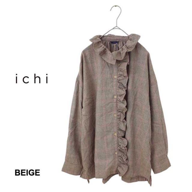 ICHI コットンビエラチェック BLOUSE