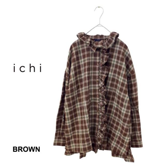 ICHI コットンビエラチェック BLOUSE