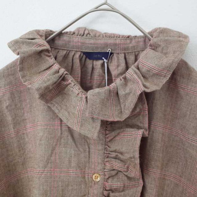 ICHI コットンビエラチェック BLOUSE