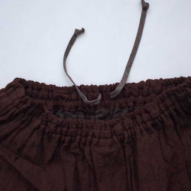 イチアンティークス レディース パンツ ichi Antiquites (800604) LINEN PT リネン 無地 ワイドパンツ ナチュラル [221115]