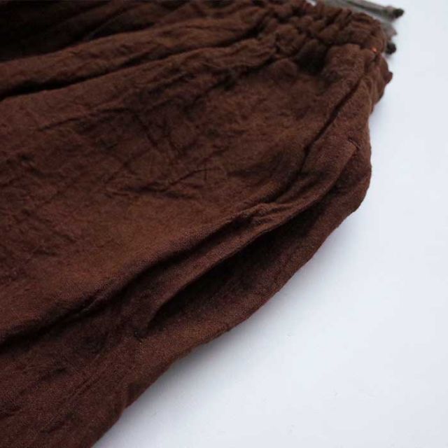 イチアンティークス レディース パンツ ichi Antiquites (800604) LINEN PT リネン 無地 ワイドパンツ ナチュラル [221115]