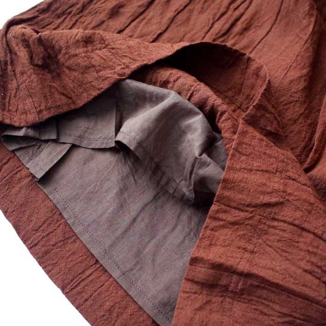 イチアンティークス レディース パンツ ichi Antiquites (800604) LINEN PT リネン 無地 ワイドパンツ ナチュラル [221115]