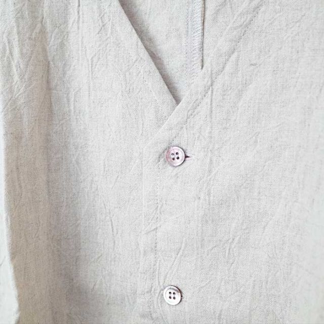 イチアンティークス レディース ベスト ichi Antiquites 901123 LINEN VINTAGE VEST リネンビンテージベスト ナチュラル フリーサイズ 春夏 ベージュ 麻 リネン (240328)