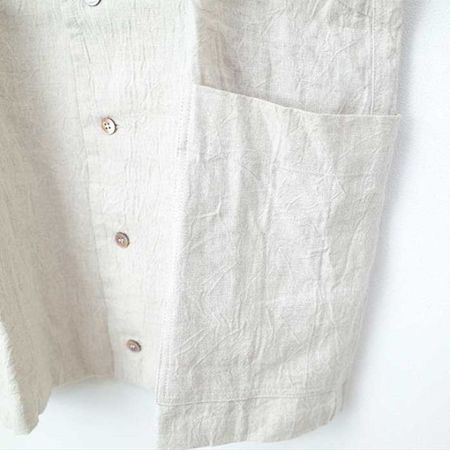 イチアンティークス レディース ベスト ichi Antiquites 901123 LINEN VINTAGE VEST リネンビンテージベスト ナチュラル フリーサイズ 春夏 ベージュ 麻 リネン (240328)