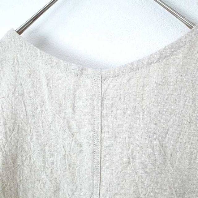 イチアンティークス レディース ベスト ichi Antiquites 901123 LINEN VINTAGE VEST リネンビンテージベスト ナチュラル フリーサイズ 春夏 ベージュ 麻 リネン (240328)