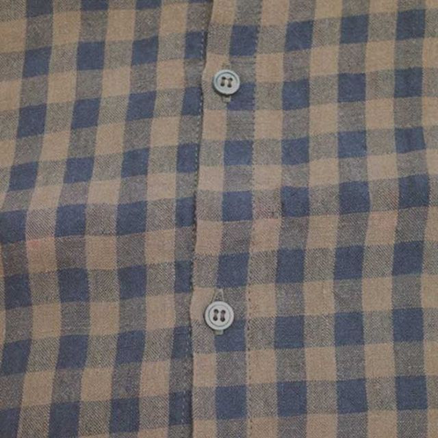 イチアンティークス ichi antiquites 1000323 LINEN GINGHAM CHECK SH ギンガムチェックシャツ 春秋 (240910)