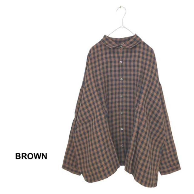イチアンティークス ichi antiquites 1000323 LINEN GINGHAM CHECK SH ギンガムチェックシャツ 春秋 (240910)