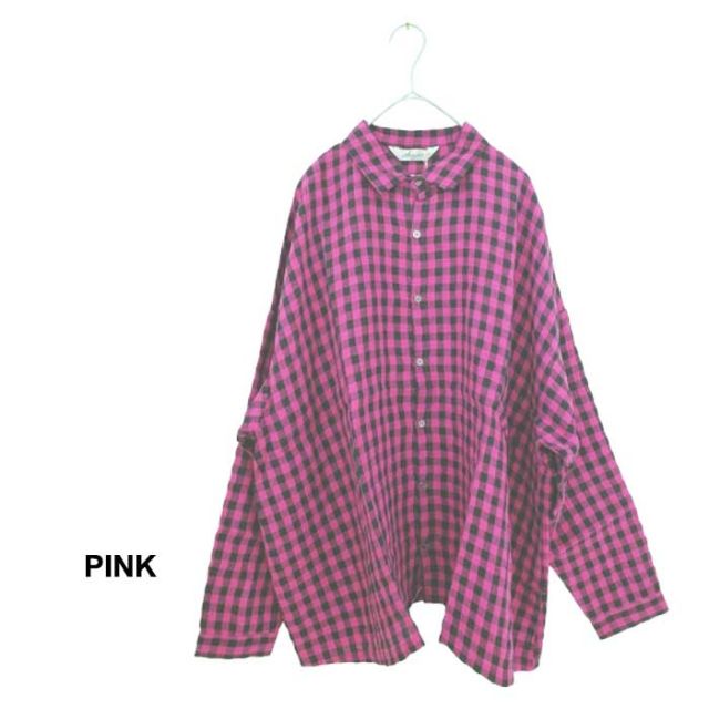 イチアンティークス ichi antiquites 1000323 LINEN GINGHAM CHECK SH ギンガムチェックシャツ 春秋 (240910)