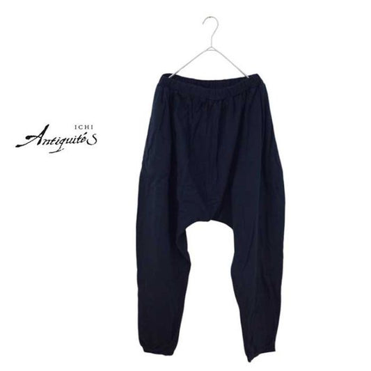 イチアンティークス パンツ ICHI ANTIQUITES 1000646 PANTS コットン サルエルパンツ イージーパンツ ウエストゴム ゆったり ルームウエア フリーサイズ (241107)