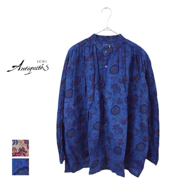 ICHIANTIQUITES LINEN FLOWER SHIRT