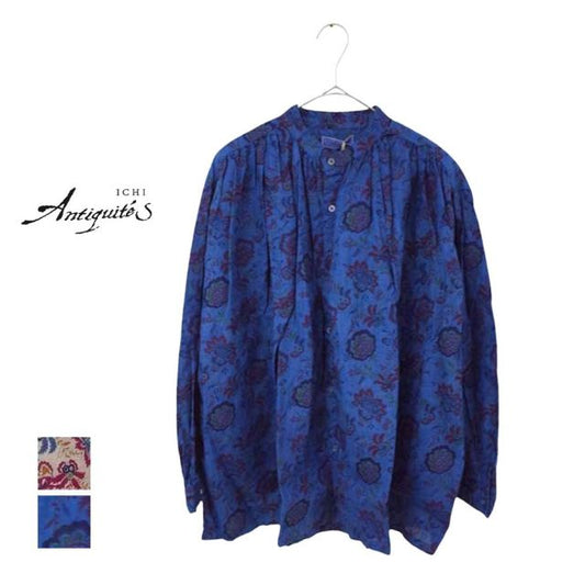 ICHIANTIQUITES LINEN FLOWER SHIRT