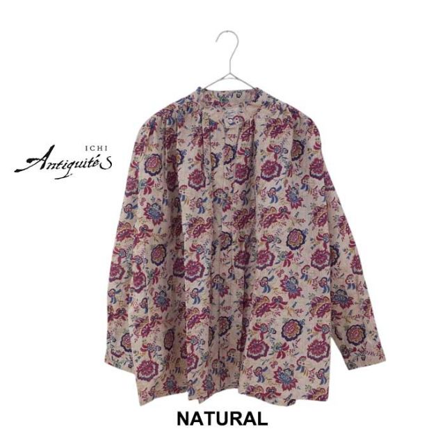 ICHIANTIQUITES LINEN FLOWER SHIRT