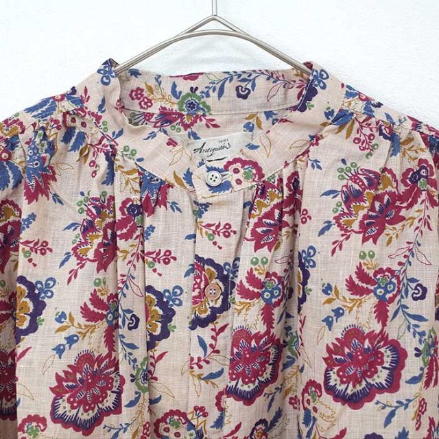 ICHIANTIQUITES LINEN FLOWER SHIRT