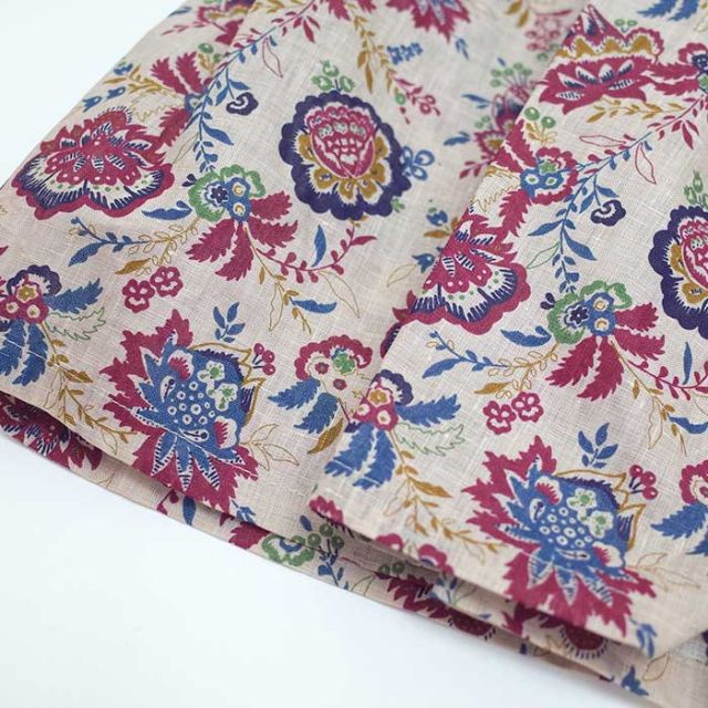 ICHIANTIQUITES LINEN FLOWER SHIRT