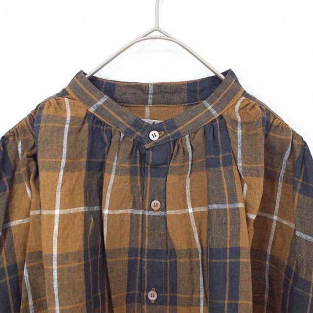 ICHIANTIQUITES LINEN TARTAN SHIRT