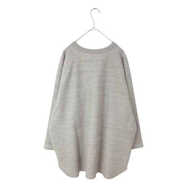 イチアンティークス ICHI ANTIQUITES プルオーバー レディース 長袖 1000955 UNDYED WAFFLE PULLOVER ワッフル ナチュラル グレー フリーサイズ (250121)