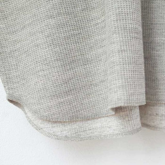 イチアンティークス ICHI ANTIQUITES プルオーバー レディース 長袖 1000955 UNDYED WAFFLE PULLOVER ワッフル ナチュラル グレー フリーサイズ (250121)