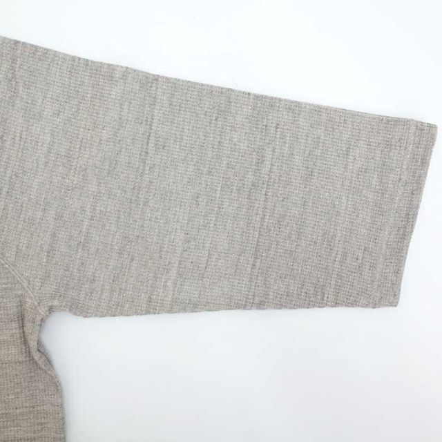 イチアンティークス ICHI ANTIQUITES プルオーバー レディース 長袖 1000955 UNDYED WAFFLE PULLOVER ワッフル ナチュラル グレー フリーサイズ (250121)