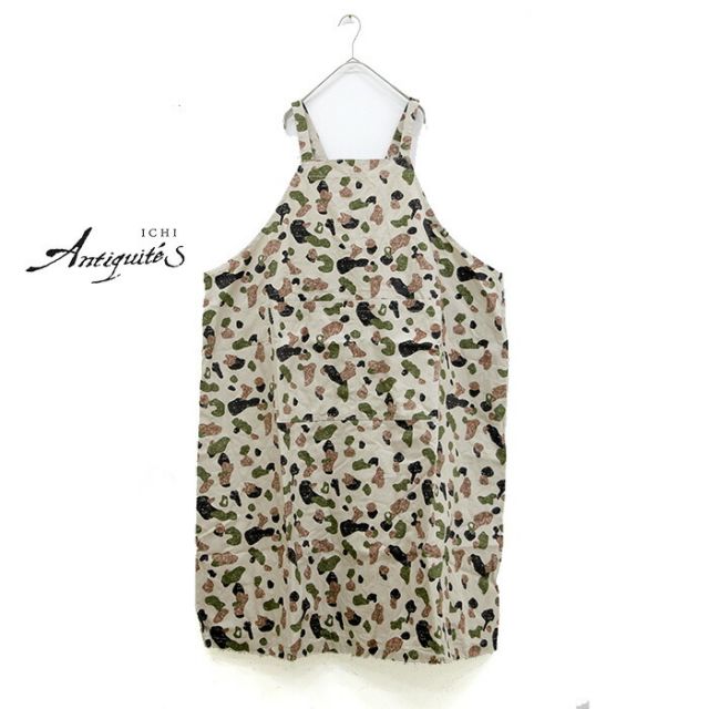 ICHIANTIQUITES CAMO APRON DRESS