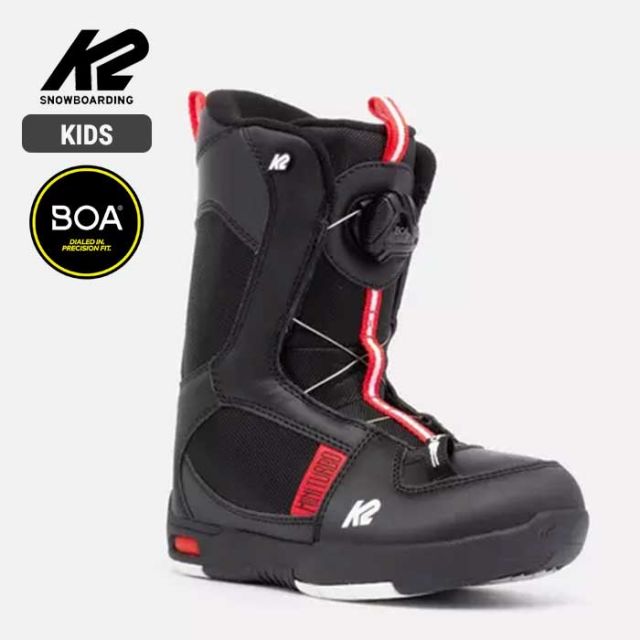 K2 キッズ スノーボード ブーツ 22-23 MINI TURBO BOOTS BLK ミニターボ ジュニア ユース スノボ boots [221103]