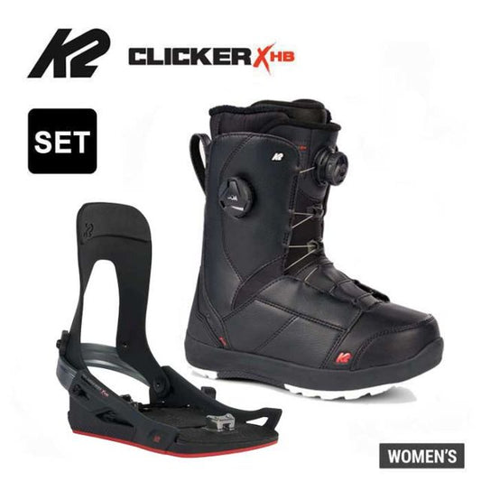 K2 レディース ステップイン スノーボードブーツ KINSLEY CLICKER X HB キンスレイ クリッカー ビンディング セット スノボ 女性 小さいサイズ ボアブーツ ダイヤル式 boots bindling