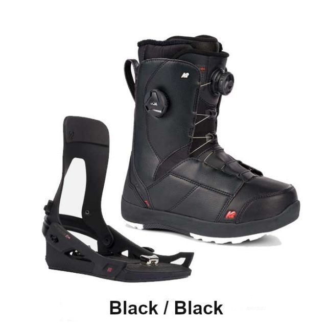 K2 レディース  ステップインセット クリッカー キンスリー 21-22 KINSLEY CLICKER X HB BLACK / 22-23 CLICKER X HB BLACK W'S BLK S 22cm 23cm 女性用 スノボ スノーボード [231004]
