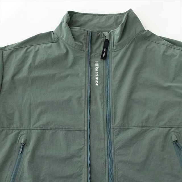 カリマー アウター Karrimor 101532 softshell zip-up ソフトシェル ジップアップ スタンドカラー メンズ ナイロン 2WAY 防風 ストレッチ 登山 旅行 キャンプ (240228)