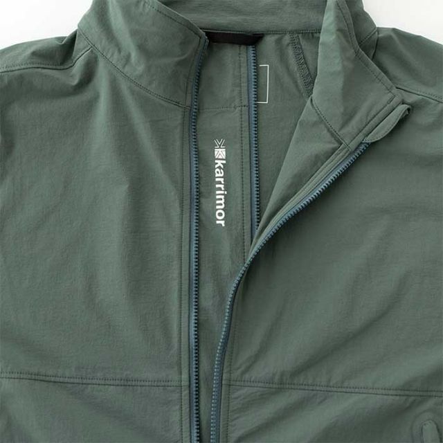 カリマー アウター Karrimor 101532 softshell zip-up ソフトシェル ジップアップ スタンドカラー メンズ ナイロン 2WAY 防風 ストレッチ 登山 旅行 キャンプ (240228)