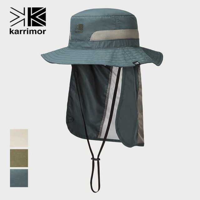 カリマー 帽子 Karrimor ハット メンズ レディース ユニセックス 200145 スダレハット sudare hat ベージュ カーキ ブルー 紫外線対策 UVカット 春夏 (240404)