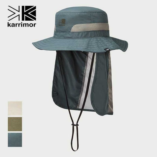 カリマー 帽子 Karrimor ハット メンズ レディース ユニセックス 200145 スダレハット sudare hat ベージュ カーキ ブルー 紫外線対策 UVカット 春夏 (240404)