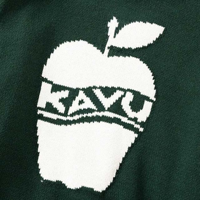 カブ ニット KAVU 19821916 アップルニット メンズ レディース ユニセックス ブラック グリーン S M L ジャパンフィット 秋冬 (240908)