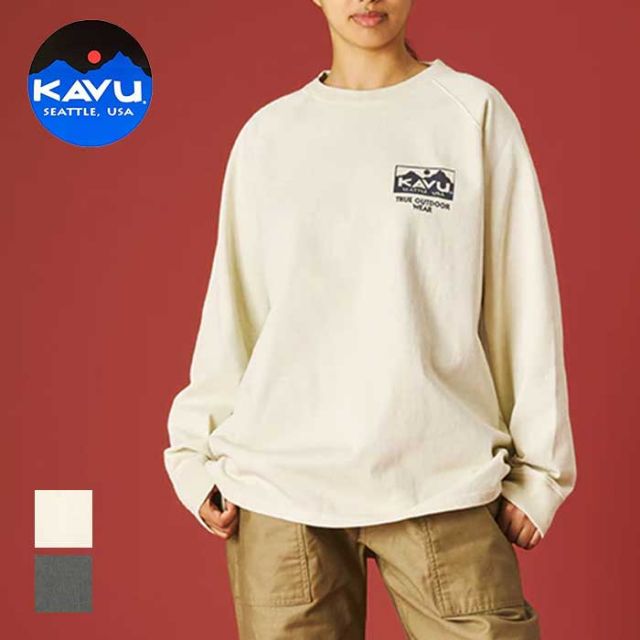 カブ ロンt KAVU ヘビーウェイト ロングスリーブTシャツ 長袖 19821924 H/W LSTee メンズ レディース ユニセックス M L XL コットン ジャパンフィット オーバーサイズ ゆったり 秋冬 (240908)