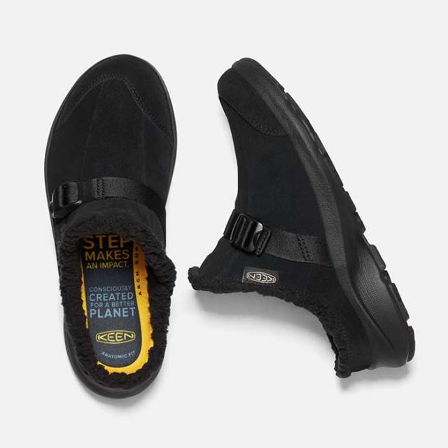 キーン レディース スリッポン フッド クロッグ KEEN HOOD CLOG (1026802) Black/Black 靴 [221115]