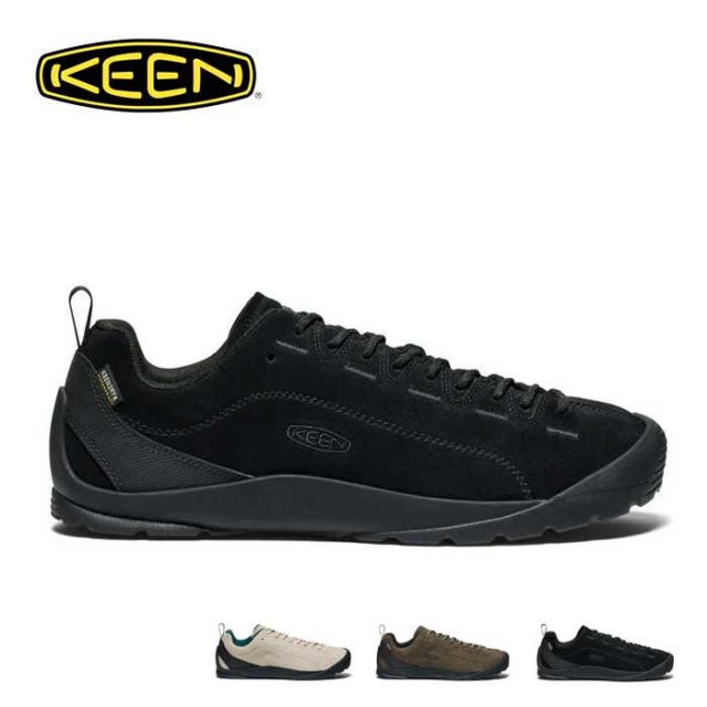 キーン スニーカー メンズ ジャスパー ウォータープルーフ 防水スニーカー 靴 KEEN JASPER WP ブラック 26cm - 27.5cm アウトドア ロングセラー 人気 (240917)