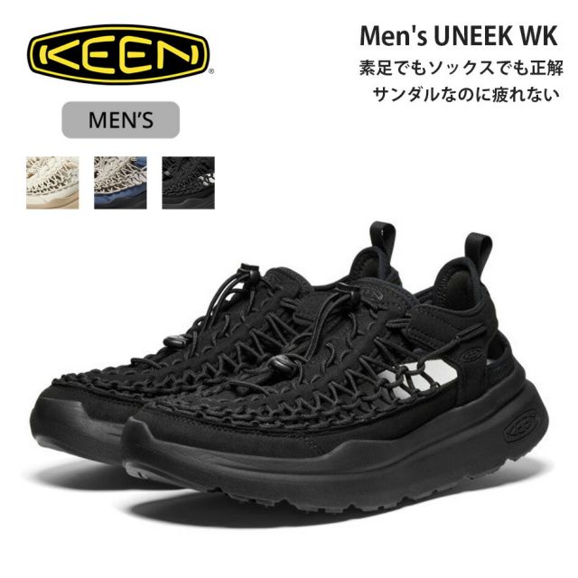 KEEN メンズ ユニーク ダブルケー 1030271 UNEEK WK サンダル スニーカー ウォーキングシューズ メンズシューズ 厚底 軽量 クッション カジュアル 旅行 アウトドア