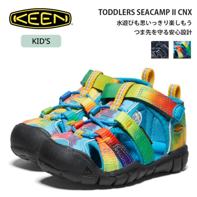 KEEN キーン トドラー シーキャンプ ツー シーエヌエックス 1030799 キッズサンダル ウォーターサンダル 子供用 軽量 速乾 水遊び アウトドア SEACAMP II CNX