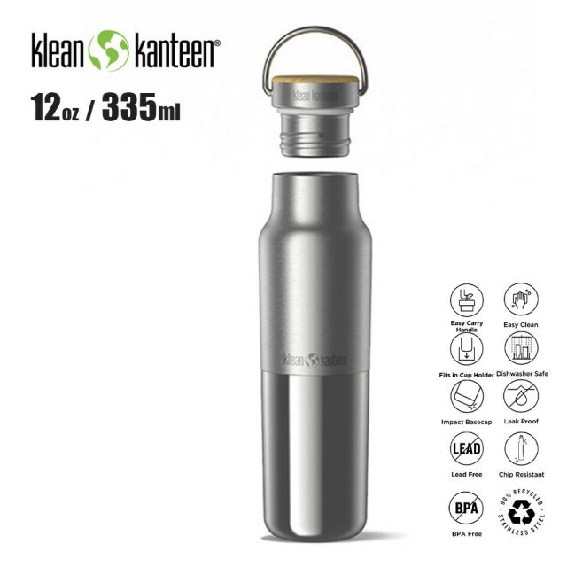 クリーンカンティーン タンブラー 12oz ライズ リフレクト バンブーキャップ Klean Kanteen Rise Reflect 保温 保冷 ステンレスボトル 真空断熱 マグボトル 355ml  (260224)