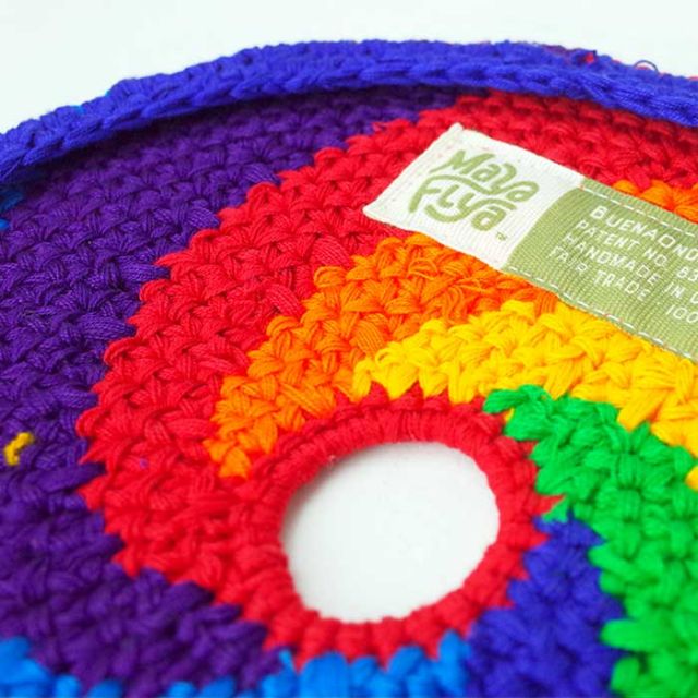 マヤフライヤ コットン フライングディスク MayaFlya SPORTS DISC 鍋敷き フリスビー 柔らかい 子ども ピクニック 犬 おしゃれ おもちゃ ハンドメイド フェアトレード 送料無料 メール便 230919