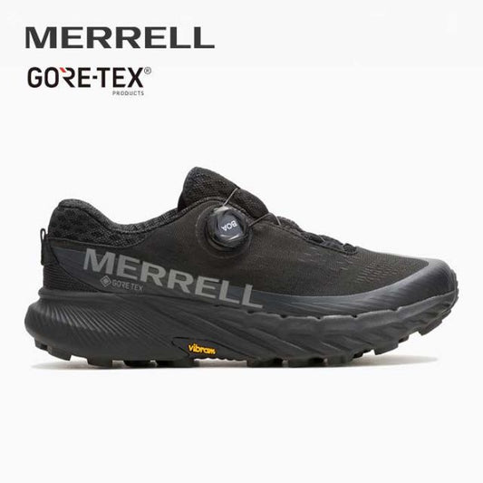 メレル スニーカー メンズ MERRELL アジリティー ピーク 5 ボア ゴアテックス 068213 AGILITY PEAK 5 BOA GORE-TEX ブラック 26cm / 26.5cm / 27cm トレイル ランニング ゴルフ ヴィブラム (240926)